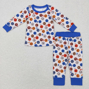 Smile Lightning Blue Boys Long Sleeve Pajamas