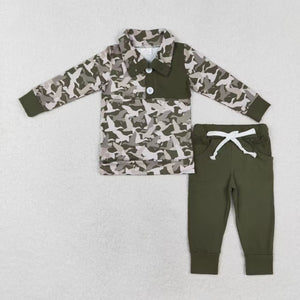 Duck Green Boys Long Sleeve+Trousers Sets