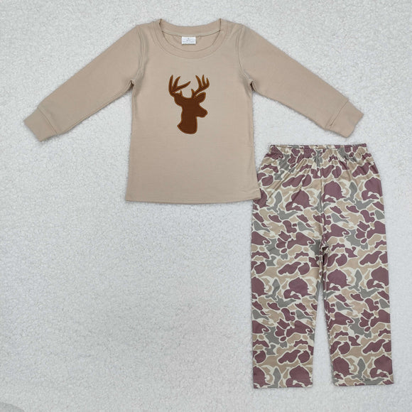 Deer Camo Boys Long Sleeve+Trousers Sets