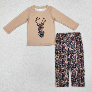 Deer Camo Boys Long Sleeve+Trousers Sets