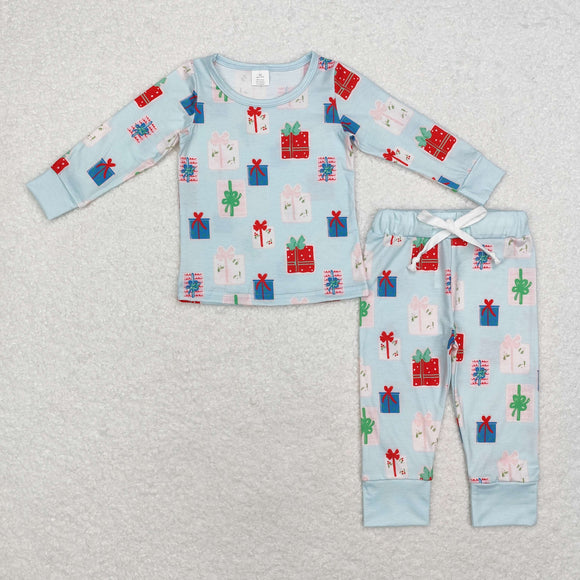 Bamboo Gifts Blue Boys Christmas Pajamas