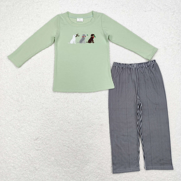 Dogs Duck Green Boys Long Sleeve+Trousers Sets