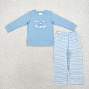 Smile Blue Stripe Boys Halloween Outfits