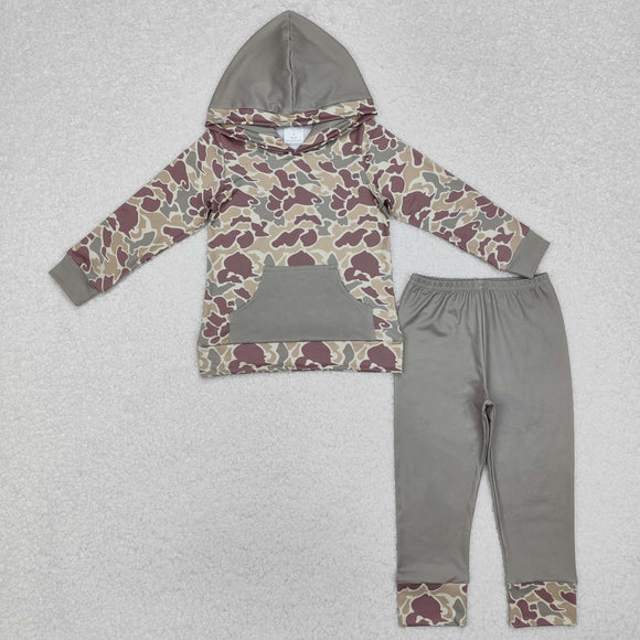 Camo Boys Fall Hoodie Sets