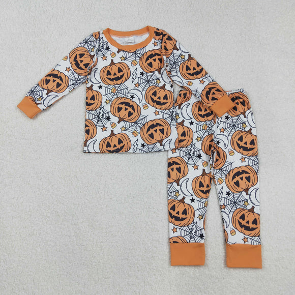Pumpkin Candy Orange Boys Halloween Pajamas