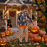 Ghost Bats Orange Gray Hoodie Boys Halloween Outfits