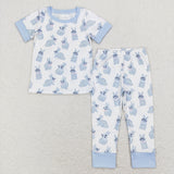 Bunny Blue Boys Easter Pajamas