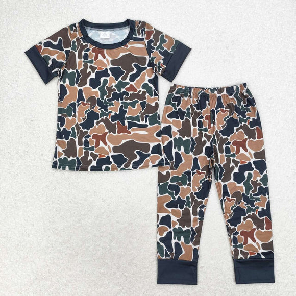 Bamboo Camo Boys Short Sleeve Pajamas