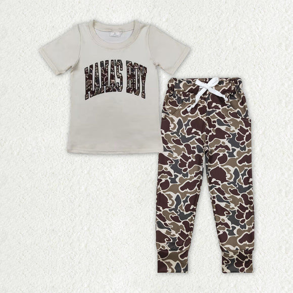 Mama's Boy Camo Boys Short Sleeve+Trousers Sets