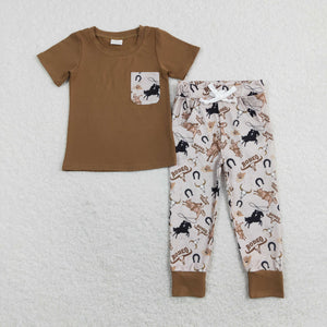 Rodeo Brown Boys Short Sleeve+Trousers Sets