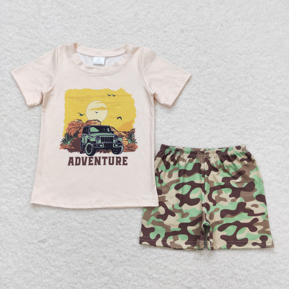 Adventure Camo Boys Shorts Sets