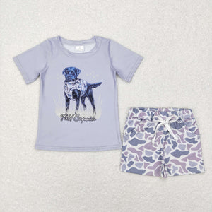 Field Campanion Dog Camo Boys Shorts Sets