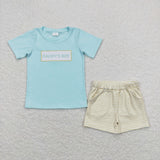 Daddy's Boy Yellow Stripe Boys Shorts Sets