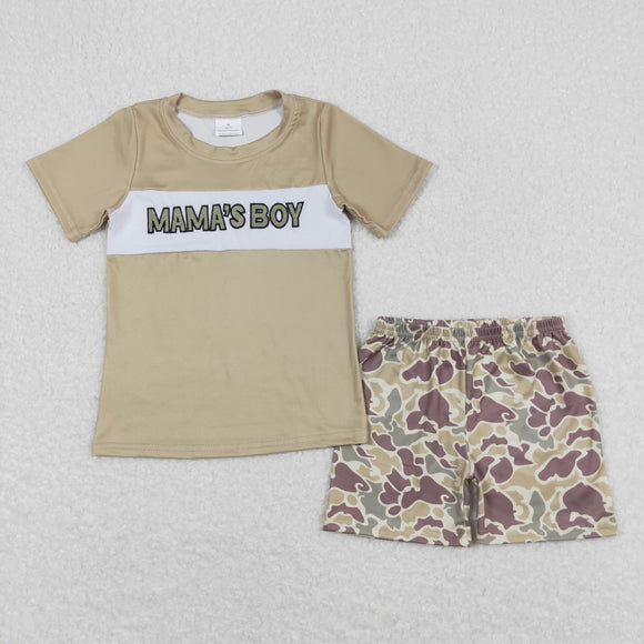 Mama's Boy Camo Boys Shorts Sets