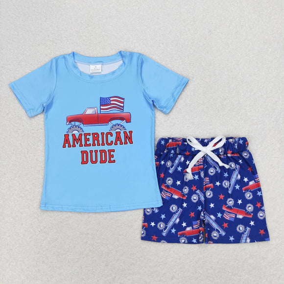 American Dude Blue Boys 4th of July Outfits