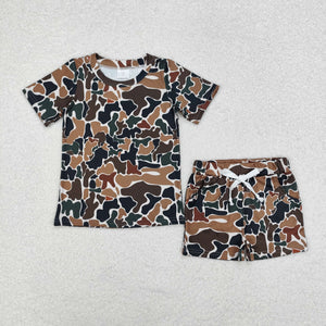 Camo Beige Boys Shorts Sets