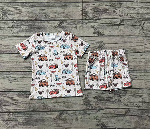 Pre-sale Cartoon Car Boys Shorts Sets