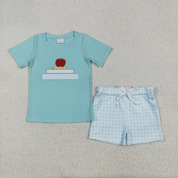 Apple Books Blue Plaid Boys Back to School Outfits