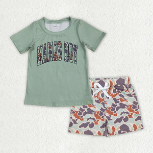 Mams's Boy Camo Green Boys Shorts Sets
