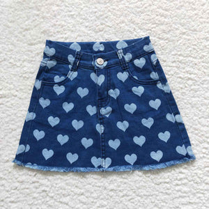 Heart Dark Skirt Jeans Denim Shorts Valentine Dress