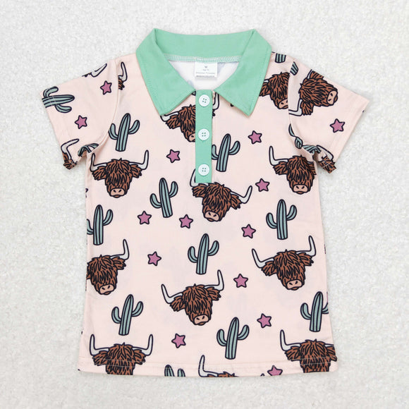 Yak Cactus Stars Boys Short Sleeve Top