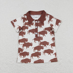 Bull Beige Boys Short Sleeve Top