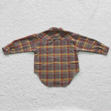 Red Yellow Plaid Shirt Boys Long Sleeve Top