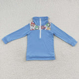 Promotional Cartoon Blue Polo Boys Long Sleeve Top