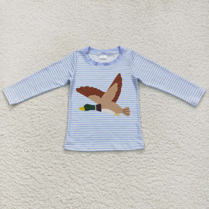 Duck Blue Stripe Boys Long Sleeve Top