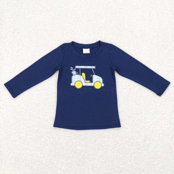 Golf Sightseeing Bus Navy Boys Long Sleeve Top