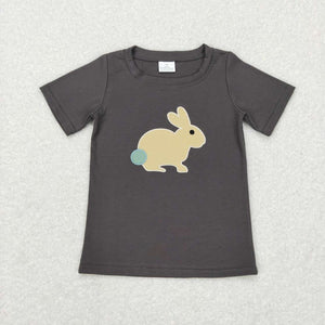 Bunny Gray Boys Easter Top