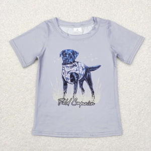 Field Companion Camo Dog Gray Boys Short Sleeve Top