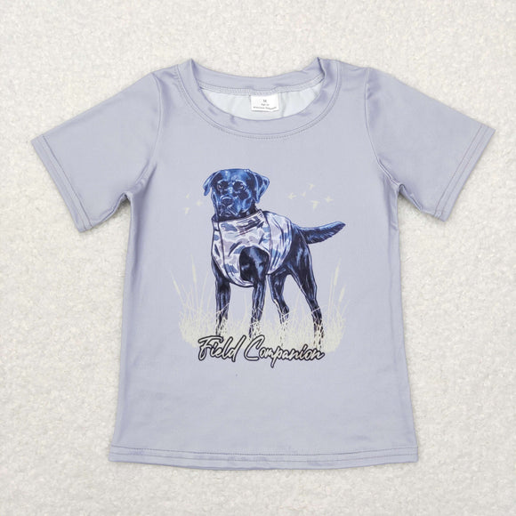 Field Companion Camo Dog Gray Boys Short Sleeve Top