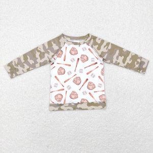 Baseball Camo Boys Long Sleeve Top