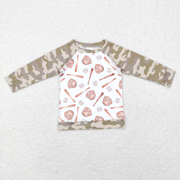 Baseball Camo Boys Long Sleeve Top