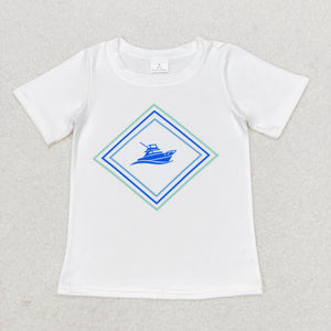 Yacht White Boys Short Sleeve Top