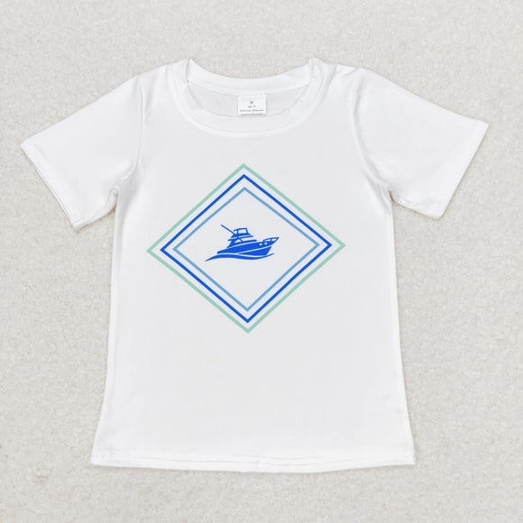 Yacht White Boys Short Sleeve Top