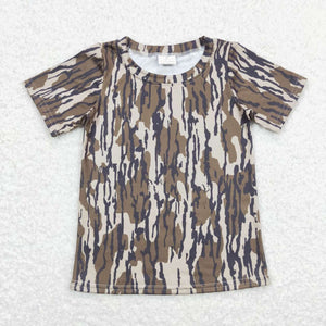 Green Camo Boys Short Sleeve Top