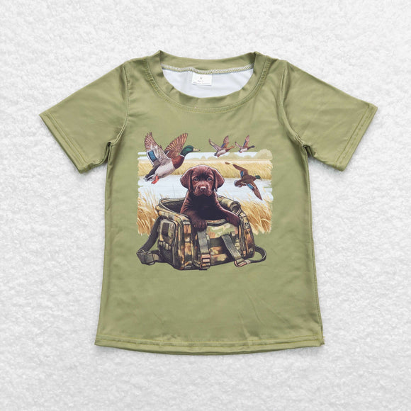 Duck Dog Green Boys Short Sleeve Top