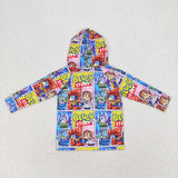 Cartoon Dogs Blue Boys Hoodie Top