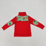 Cartoon Green Guy Red Polo Boys Christmas Top