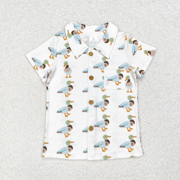 Duck White Boys Short Sleeve Top