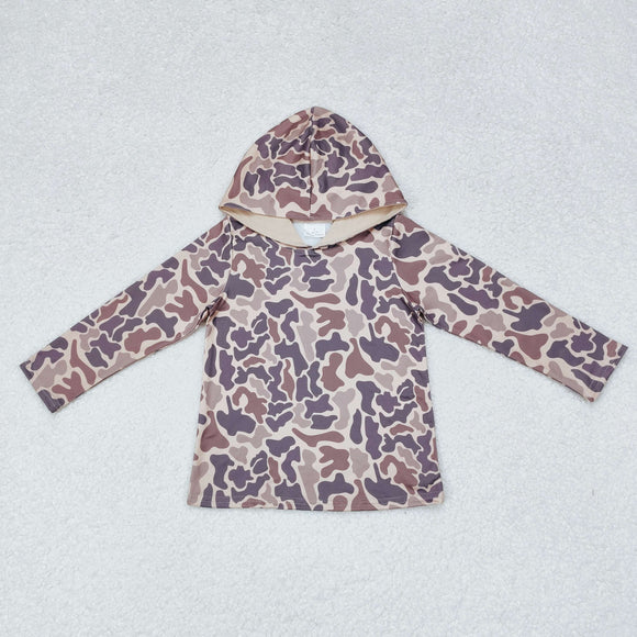 Camo Brown Boys Hoodie Top