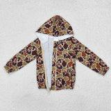 Duck Camo Zipper Boys Hoodie Top