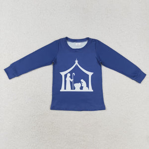 Jeus Blue Boys Christmas Top