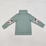 Duck Dog Camo Bluish Polo Boys Long Sleeve Top