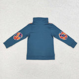 Camo Blue Polo Boys Long Sleeve Top