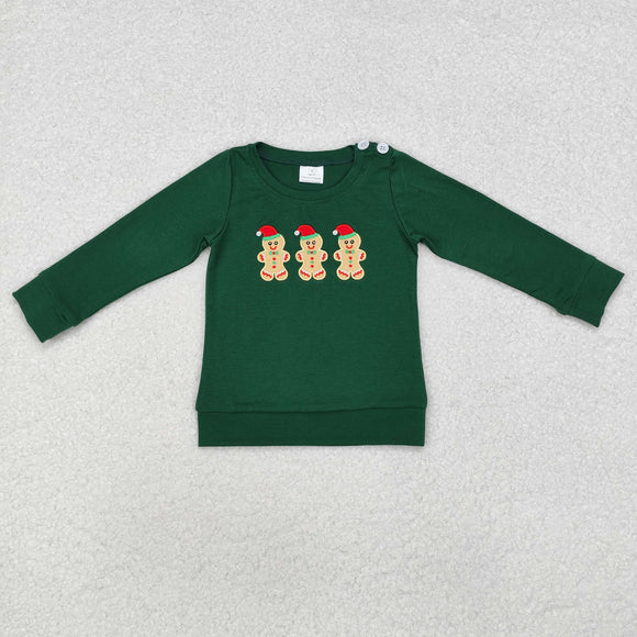 Gingerbread Green Boys Christmas Top