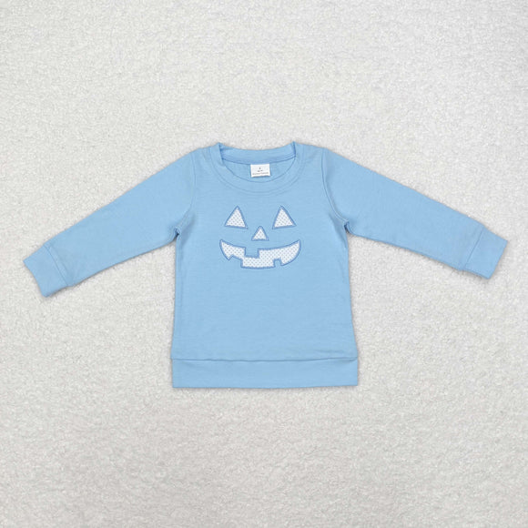 Smile Blue Boys Halloween Top