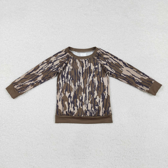 Army Green Camo Boys Long Sleeve Top